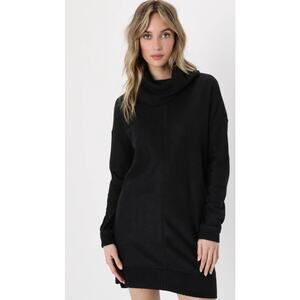 Autumn Daze Black Cowl Neck Long Sleeve Sweater Dress size M